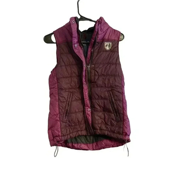 AMERICAN EAGLE SIZE S/P PURPLE VEST - Picture 1 of 3